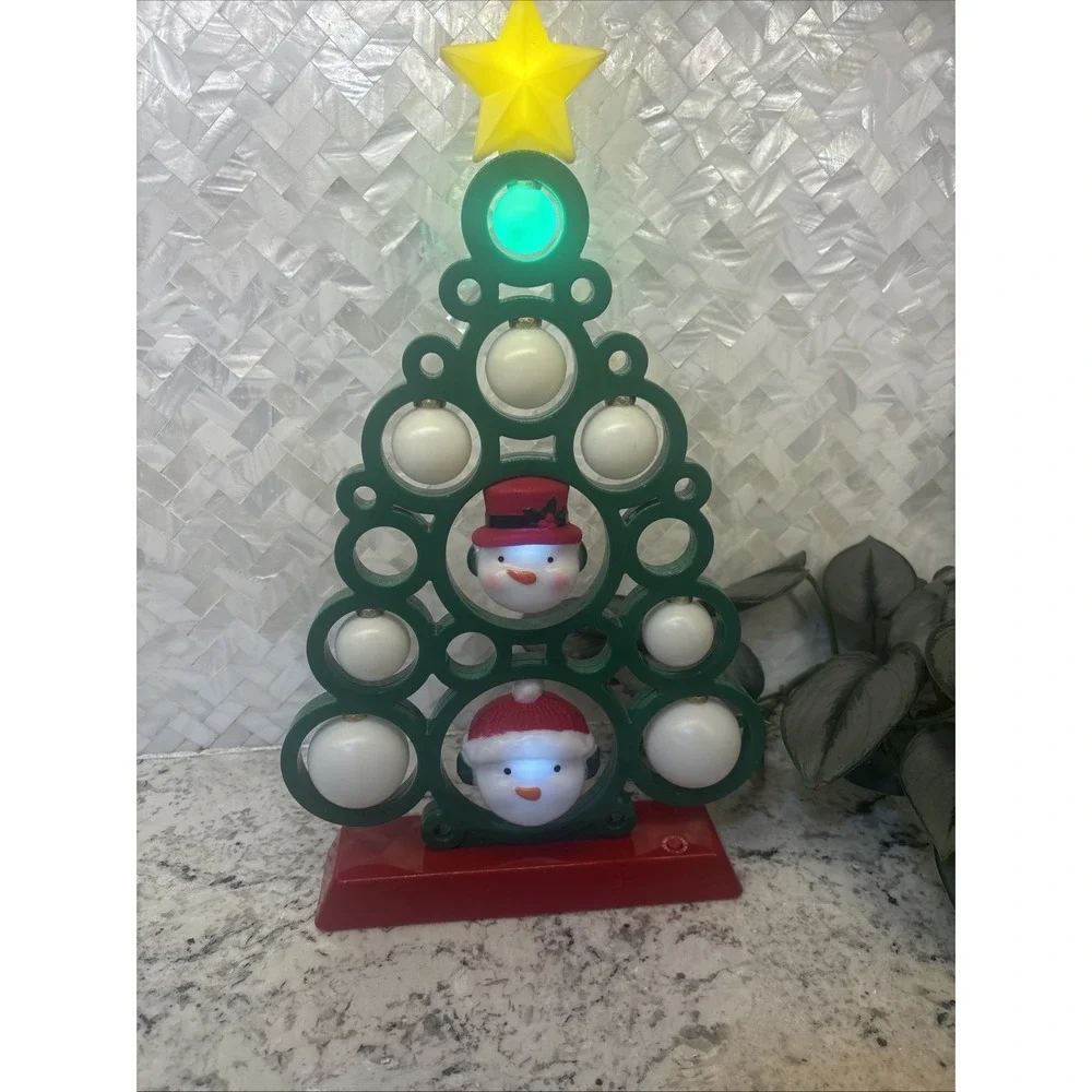 LED Light Projection Christmas Tree‎ Musical Snowman Winter Wonder Lane